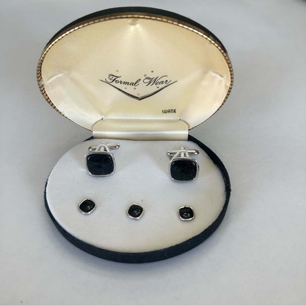Mens Vintage swank formal wear cufflinks‎ set